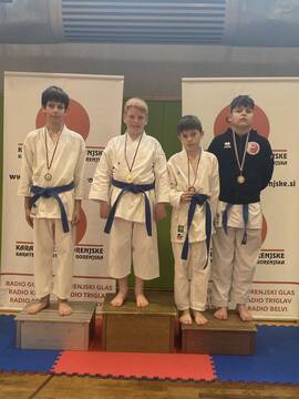 Anže Saksida 1. mesto in Jakob Puntar 3. mesto